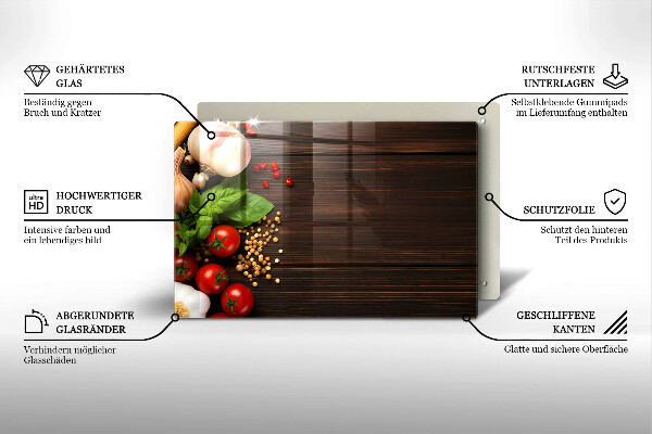 Spisskyddsplatta elegant Grönsaker på bordet