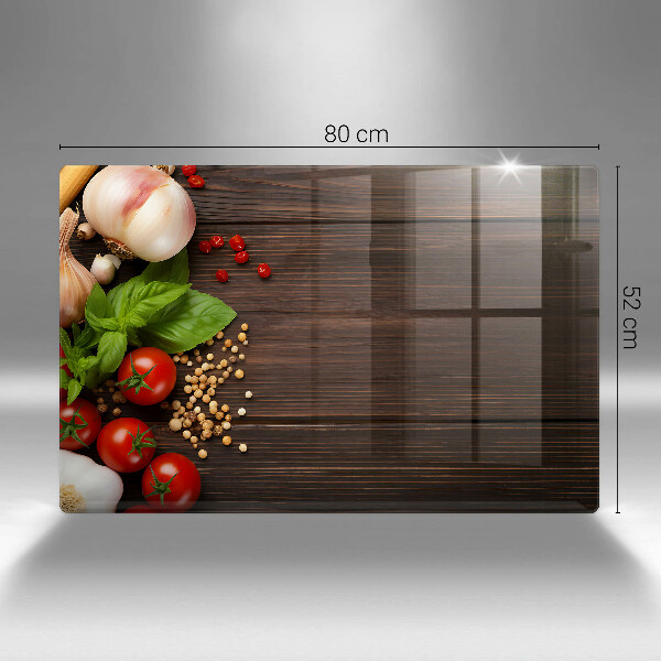 Spisskyddsplatta elegant Grönsaker på bordet