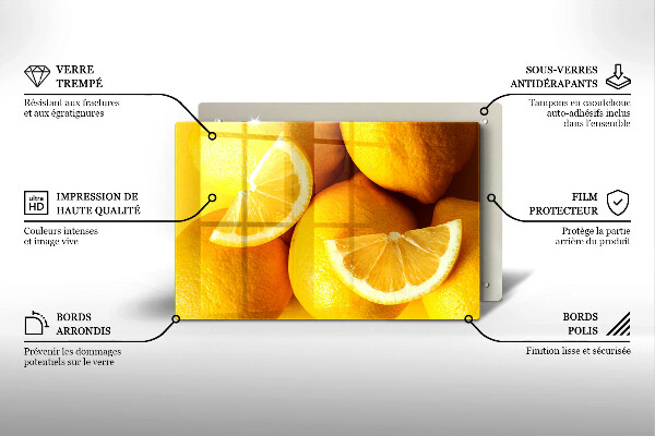 Spisskyddsplatta elegant Saftiga citroner