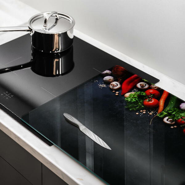 Spisskyddsplatta elegant Färgglada grönsaker