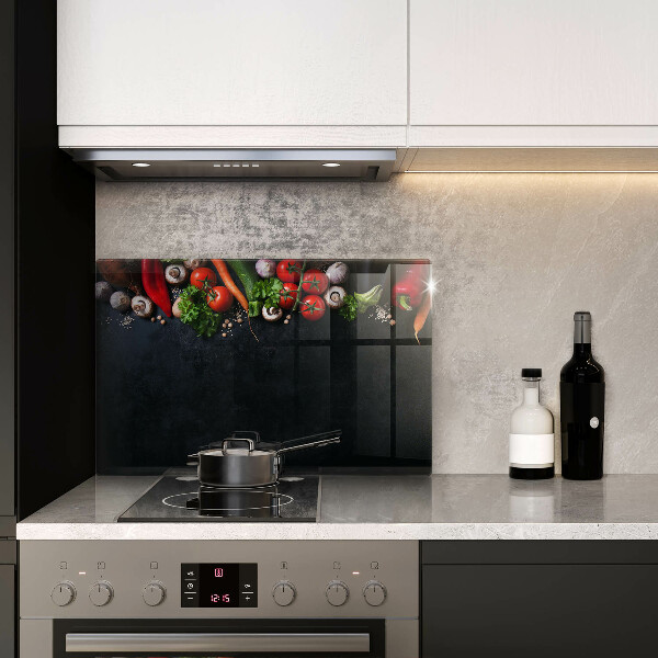 Spisskyddsplatta elegant Färgglada grönsaker