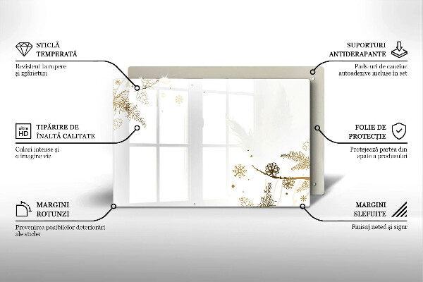 Spisskyddsplatta elegant Vinterdekorationer