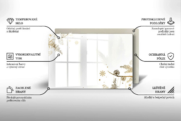 Spisskyddsplatta elegant Vinterdekorationer