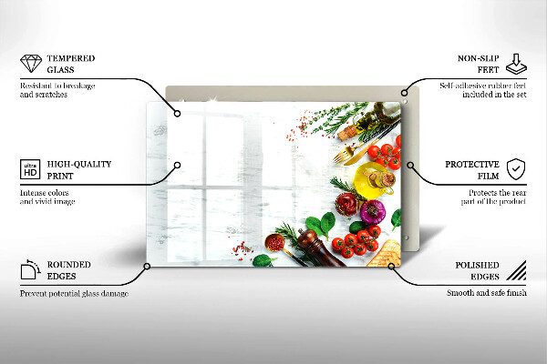 Spisskyddsplatta elegant Grönsaker och kryddor