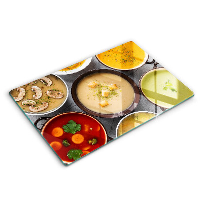 Spisskyddsplatta elegant Färgglada soppor