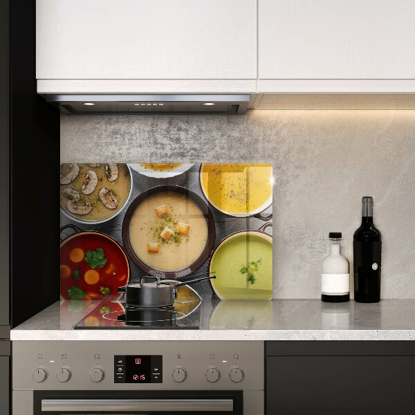 Spisskyddsplatta elegant Färgglada soppor