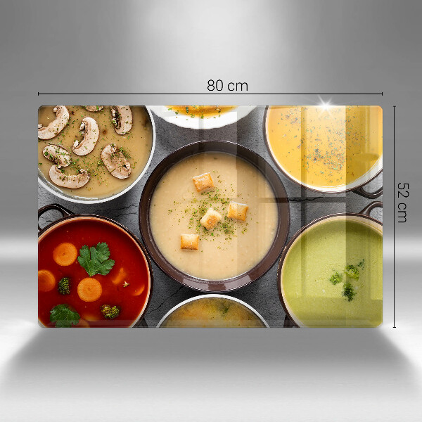 Spisskyddsplatta elegant Färgglada soppor