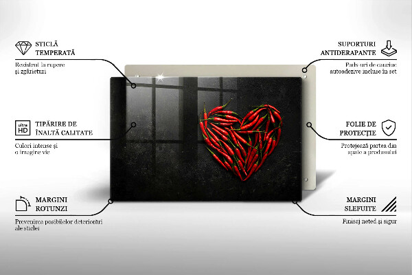 Kokkärlskydd elegant Chilipeppar hjärta