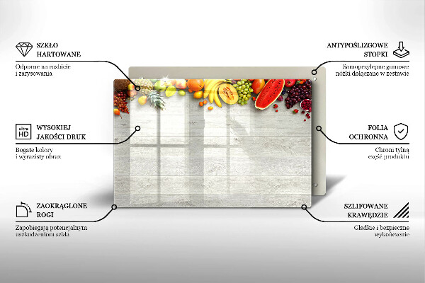 Kokkärlskydd elegant Frukt på omslag