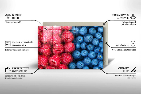 Skydd för induktionsspis elegant Hallon och blåbär frukter
