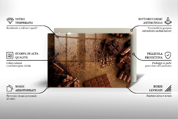 Skydd för induktionsspis elegant Chokladgodis