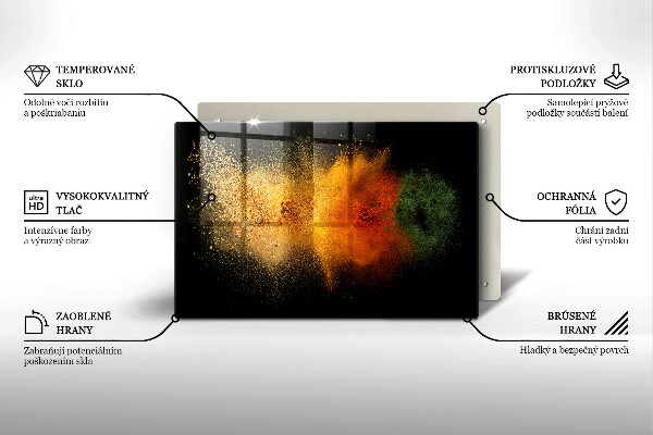 Skydd för induktionsspis elegant Färgglada kryddor