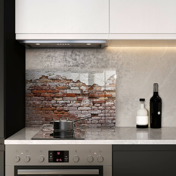 Spisskyddsplatta elegant Gammal tegel- och betongvägg