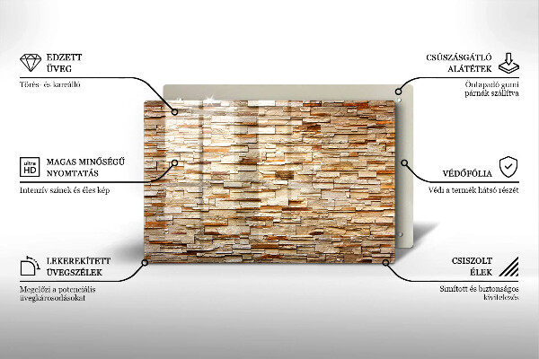 Spisskyddsplatta elegant Textur av dekorativa stenar