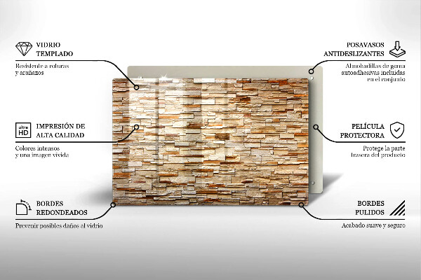 Spisskyddsplatta elegant Textur av dekorativa stenar