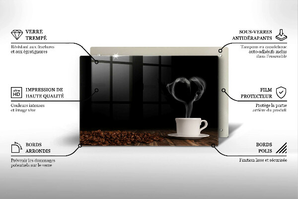 Spisskyddsplatta elegant Kaffekopp hjärta