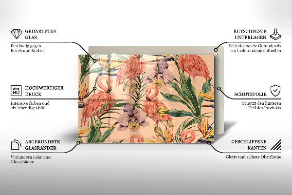 Kokkärlskydd elegant Flamingos illustration