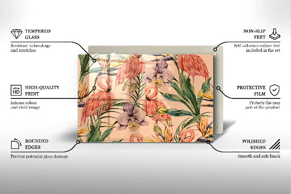 Kokkärlskydd elegant Flamingos illustration