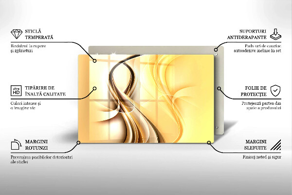 Spisskyddsplatta elegant Rök abstraktion