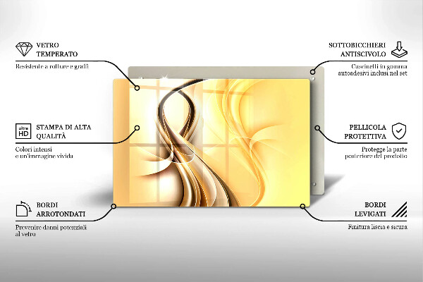 Spisskyddsplatta elegant Rök abstraktion