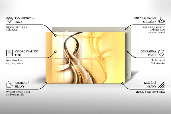 Spisskyddsplatta elegant Rök abstraktion