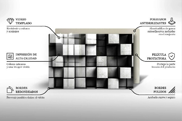 Spisskyddsplatta elegant Abstrakta 3D rutor