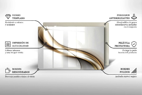 Spisskyddsplatta elegant Mjuka linjer abstraktion