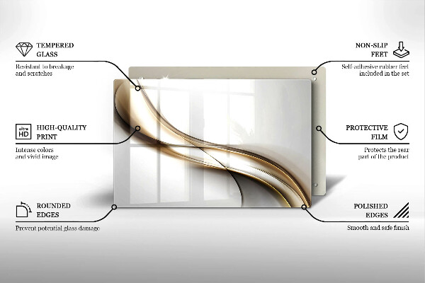 Spisskyddsplatta elegant Mjuka linjer abstraktion