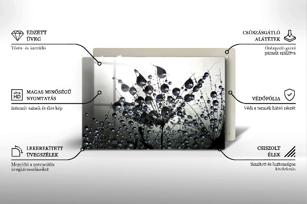 Spisskyddsplatta elegant Maskrosor och dagg
