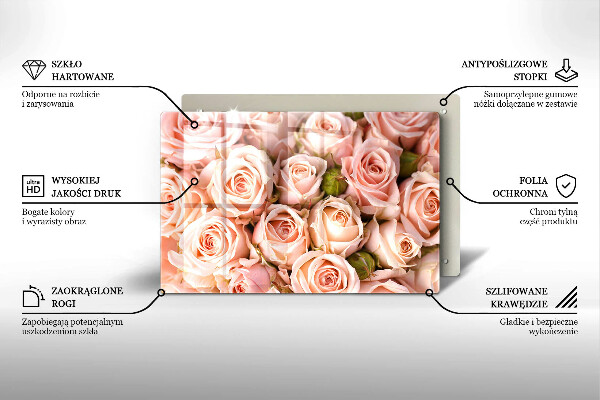 Spisskyddsplatta elegant Bukett fina rosor