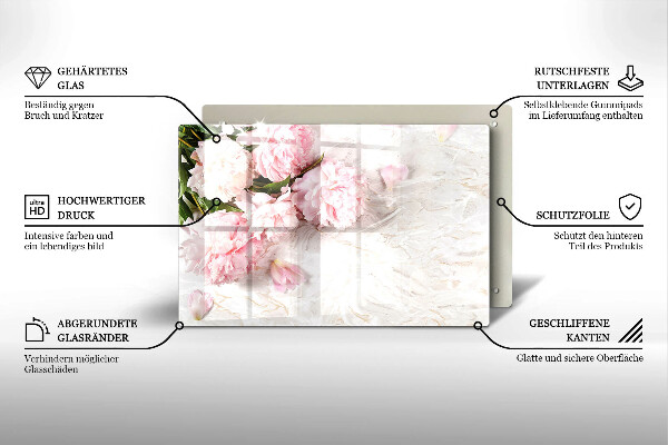 Spisskyddsplatta elegant Delika rosor blommor