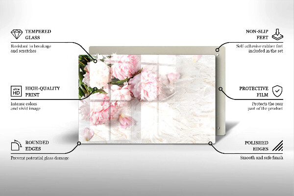 Spisskyddsplatta elegant Delika rosor blommor