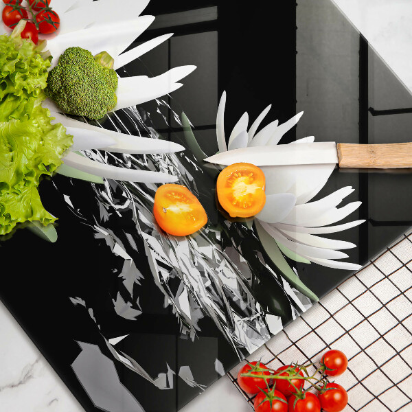 Spisskyddsplatta elegant Vita liljor på vattnet