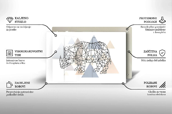 Glashällskydd elegant Line art noshörning