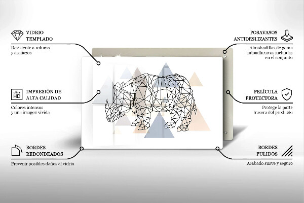 Glashällskydd elegant Line art noshörning