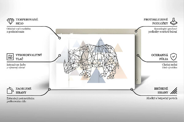 Glashällskydd elegant Line art noshörning