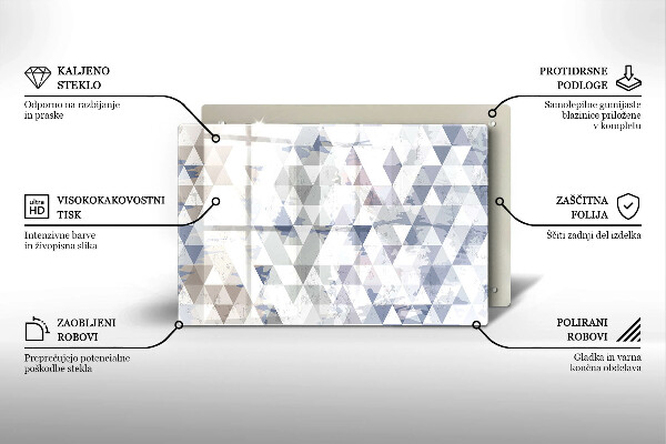 Glashällskydd elegant Trianglar mönster