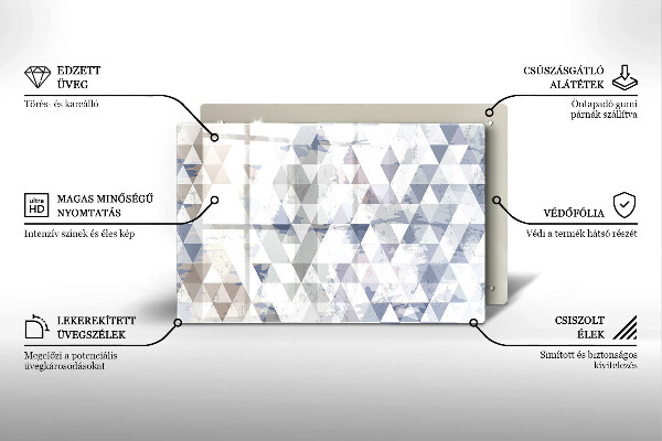 Glashällskydd elegant Trianglar mönster