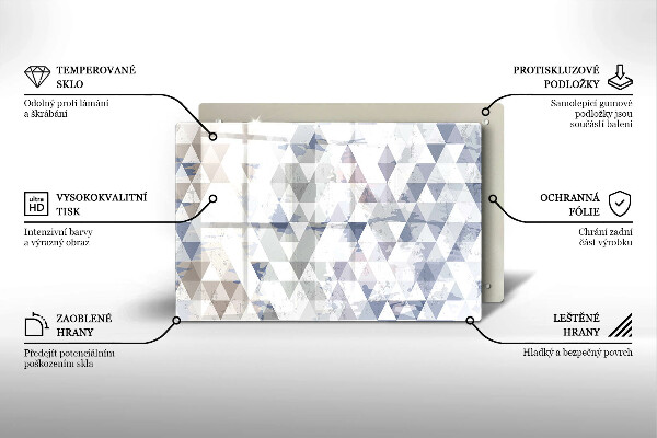 Glashällskydd elegant Trianglar mönster