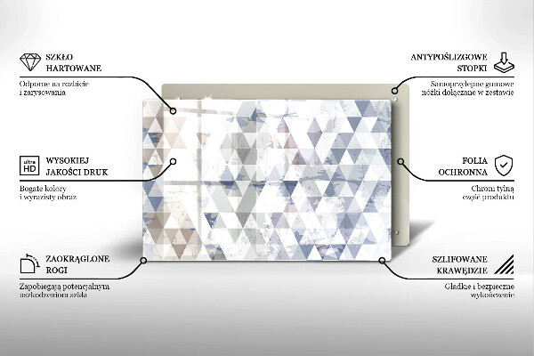 Glashällskydd elegant Trianglar mönster