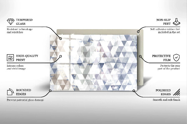 Glashällskydd elegant Trianglar mönster