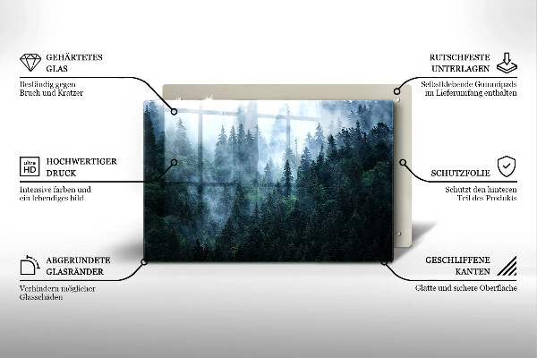 Glashällskydd elegant Skogsträd och dimma
