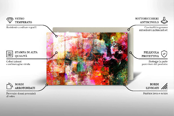 Spisskyddsplatta elegant Måla abstraktion