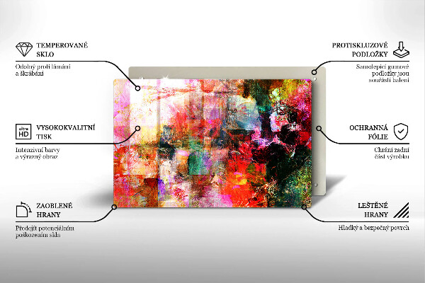 Spisskyddsplatta elegant Måla abstraktion