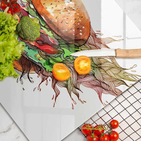 Spisskyddsplatta elegant Hamburgerteckning