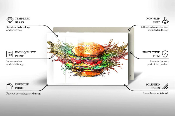 Spisskyddsplatta elegant Hamburgerteckning