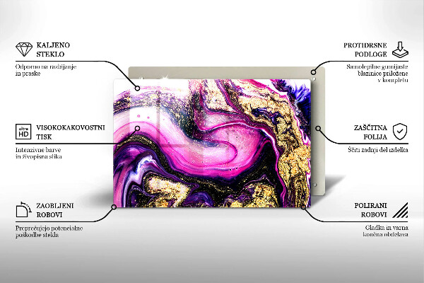 Skydd för induktionsspis elegant Abstrakt design guld