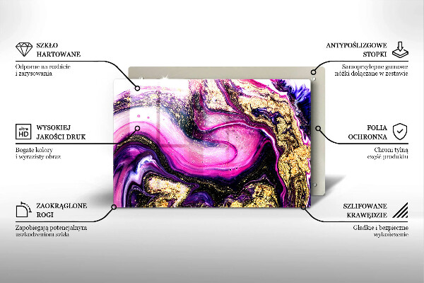 Skydd för induktionsspis elegant Abstrakt design guld