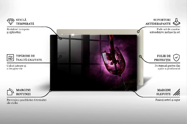 Spisskyddsplatta elegant Ett glas vin