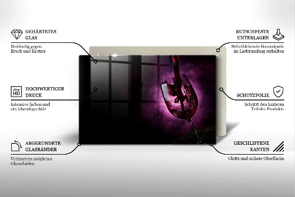 Spisskyddsplatta elegant Ett glas vin